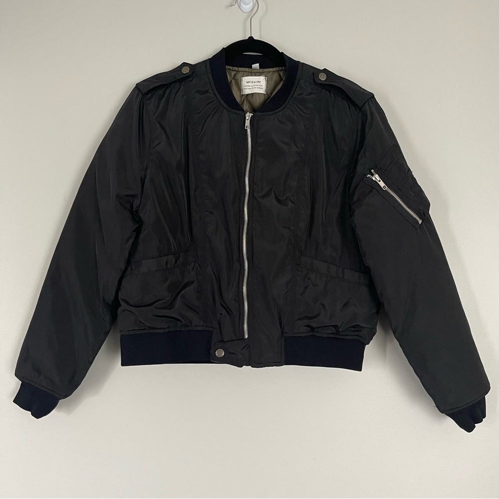 MCGUIRE Bomber Shell Nylon Quilted Lined Jacket Sz M* - Picture 2 of 15